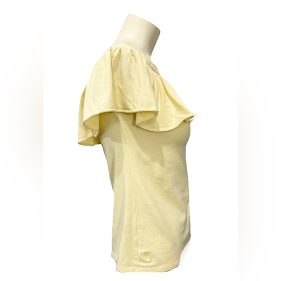 Lilly Pulitzer Off The Shoulder Top Ruffle Women’s XS Vanilla Yellow - Picture 2 of 7